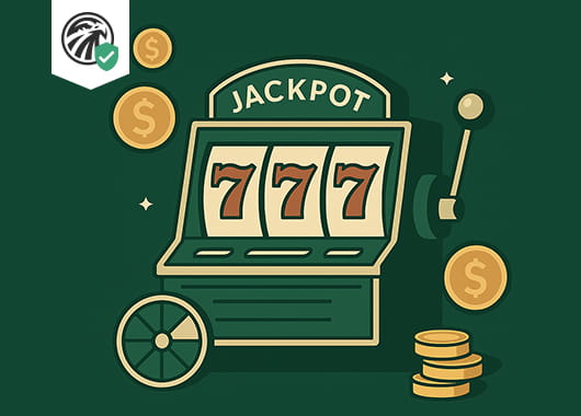Jackpot slot featuring a classic slot machine and golden coins.