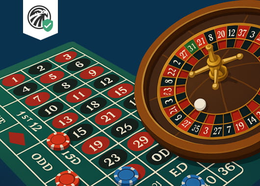 Virtual roulette wheel with betting layout and chips – online roulette guide for rules, strategy, and top casinos